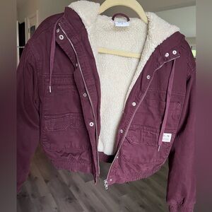URBAN OUTFITTERS crop teddy jacket